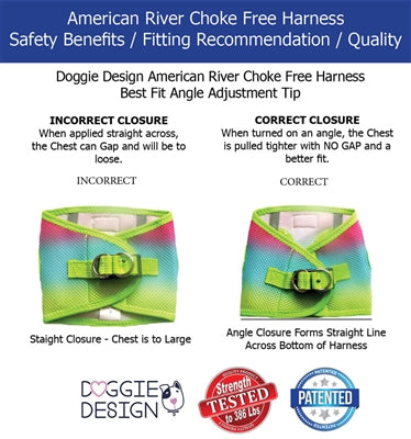 American River Ultra Choke Free Dog Harness - Dark Forest Green.