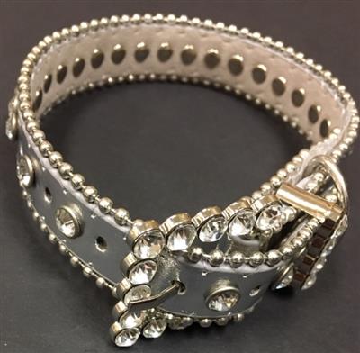 Canine Brands Silver Metallic Bling Dog Collar-Paws & Purrs Barkery & Boutique