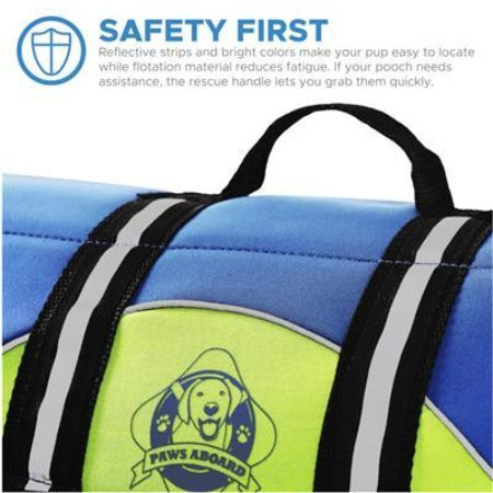 Blue & Yellow Neoprene Life Jacket.