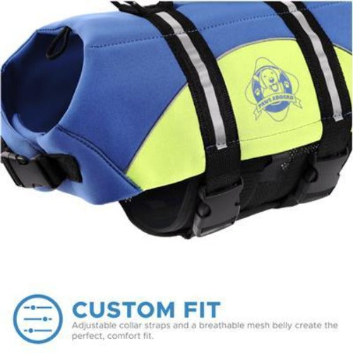 Blue & Yellow Neoprene Life Jacket.