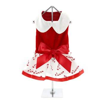 Holiday Dog Harness Dress - Candy Canes (Large) Holiday Dog Harness Dress - Candy Canes (Large)