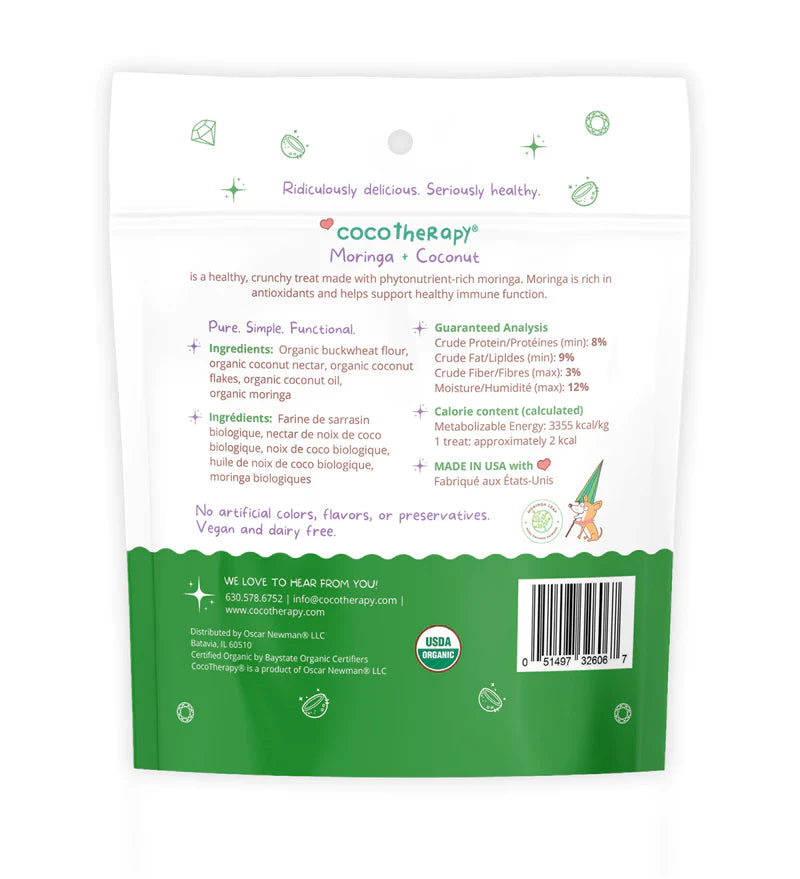 CocoTherapy Coco-Gems Training Treats Moringa + Coconut