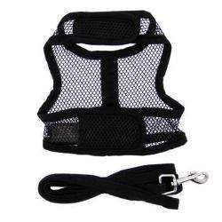 Cool Mesh Dog Harness - Solid Black.
