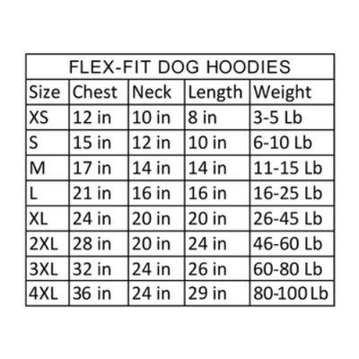 Fit-Flex Dog Hoodie - Black.