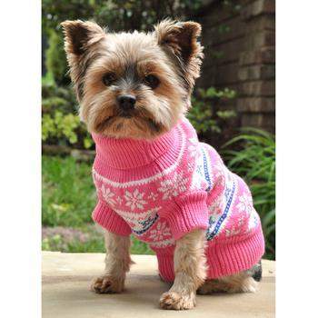 Pink snowflake clearance sweater