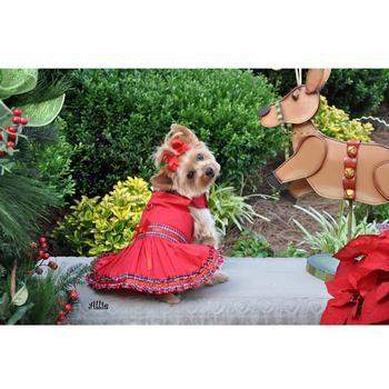 Red Tartan Plaid Harness Dress.