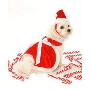 Santa Girl Harness Dress w/Hat & Leash.