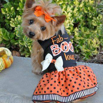 Doggie_Design_Fab-Boo-Lous_Black_and_Orange_Polka_Dot_Halloween_Dog_Dress_Side_View
