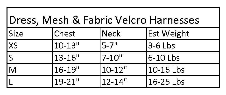 Doggie_Design_Holiday_Holly_Dog_Harness_Dress_Size_Chart
