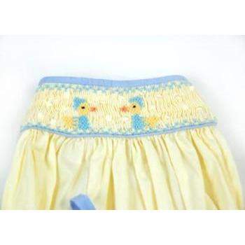 Duckie Hand-Smocked Bishop Dress.