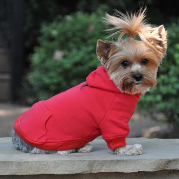 Flex-Fit Dog Hoodie - Red.