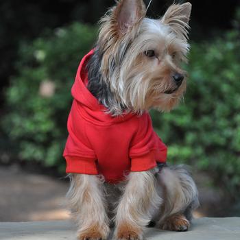 Flex-Fit Dog Hoodie - Red.