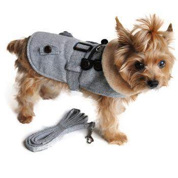 Grey Herringbone Harness Coat.