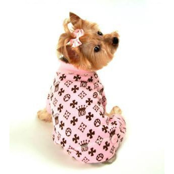 Crown Dog Pajamas - Pink