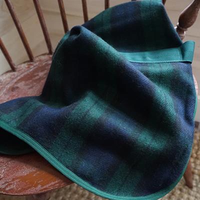 HuggleHounds Plaid Wool Blanket Coat.