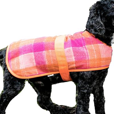 HuggleHounds Plaid Wool Blanket Coat.