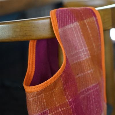 HuggleHounds Plaid Wool Blanket Coat.