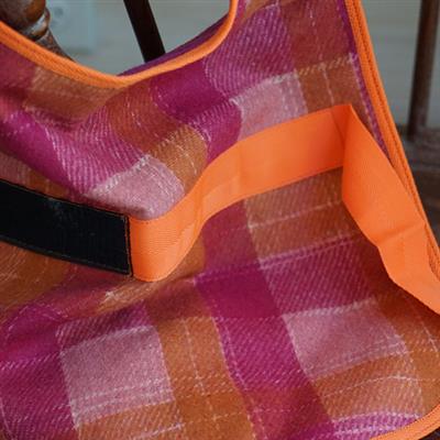 HuggleHounds Plaid Wool Blanket Coat.