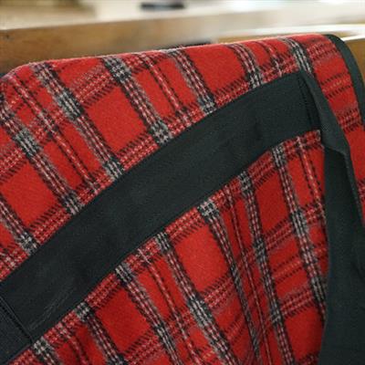 HuggleHounds Plaid Wool Blanket Coat.