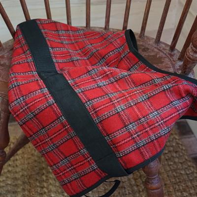 HuggleHounds Plaid Wool Blanket Coat.