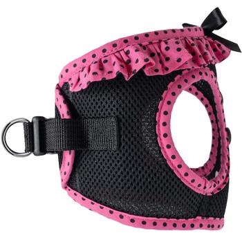 American River Choke-Free Dog Harness - Hot Pink & Black Polka Dot