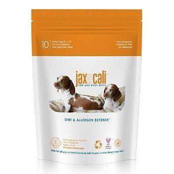 Jax & Cali Dog & Cat Paw & Body Wipes - 10 Wipes.