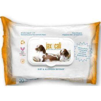 Jax & Cali Dog & Cat Paw & Body Wipes - 20 Wipes/Pack.