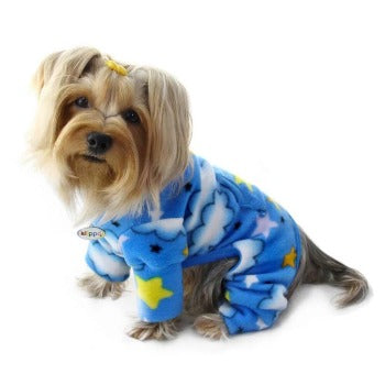 Stars & Clouds Fleece Turtleneck Pajamas.