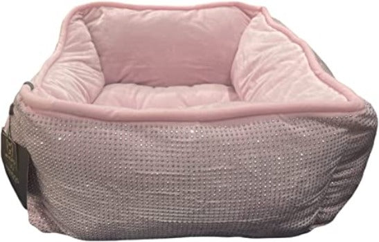 Nandog Pink Micro-Plush Bling Prive Pet Bed