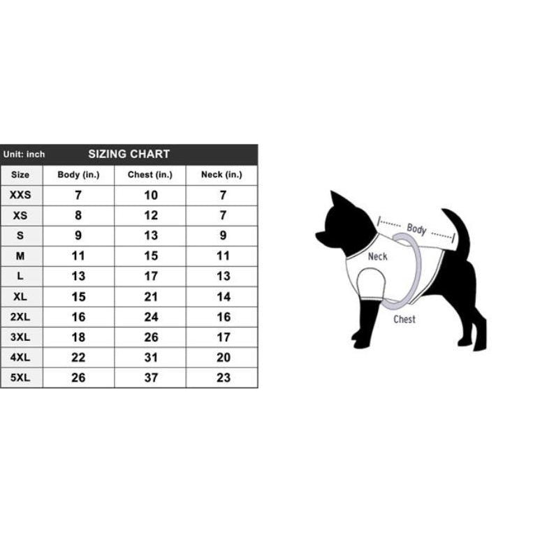 Parisian Pet Size Chart