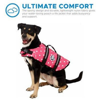 Pink Polka Dot Life Jacket.