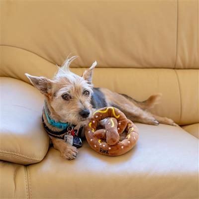 Power Plush Dog Toy - Puppy Pretzel.