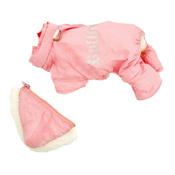 Doggie Design Pink Ruffin It Dog Snowsuit-Paws & Purrs Barkery & Boutique