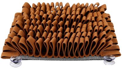 Pet Life 'Sniffer Grip' Brown Interactive Anti-Skid Suction Pet Snuffle Mat-Paws & Purrs Barkery & Boutique