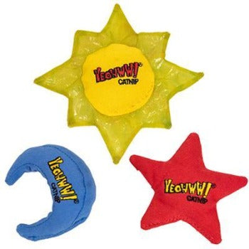 Sun, Moon & Stars Catnip Toys.