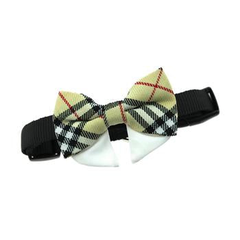 Universal Dog Bow Tie - Tan Plaid.