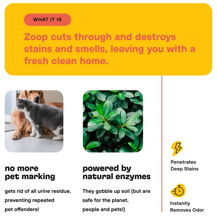 Zoop Enzyme-Powered Natural Stain and Odor Pro Eliminator