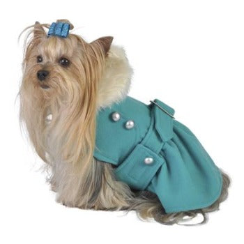 Turquoise Belted Coat.