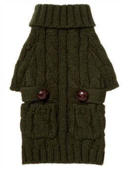 Pocket Cable Knit Sweater.