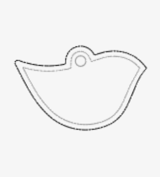 Diamante Bird Pet ID Tag.