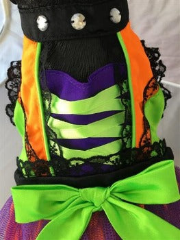 Neon Orange Witch Costume.