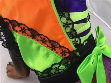 Neon Orange Witch Costume.