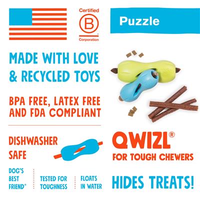 West Paw Qwizl Puzzle & Treat Toy-Paws & Purrs Barkery & Boutique