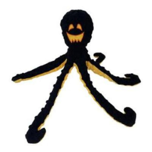Black Polk Dot Corduroy Octopus Dog Toy