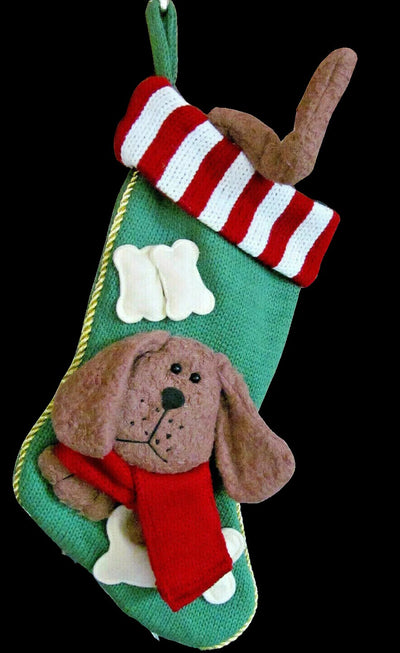 Knit 3D Cat  or Dog Stocking