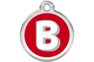 Red Dingo Red Alphabet Letter B Pet ID Tag
