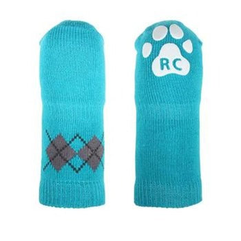 RC Pet Products Aqua Argyle Pawks Dog Socks