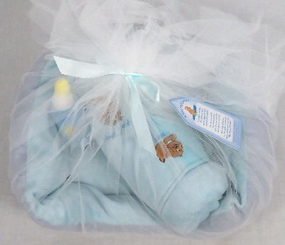 Just Bepaws Blue Puppy's First Giftset wit Bed, Blanket, Bandana & Bottle