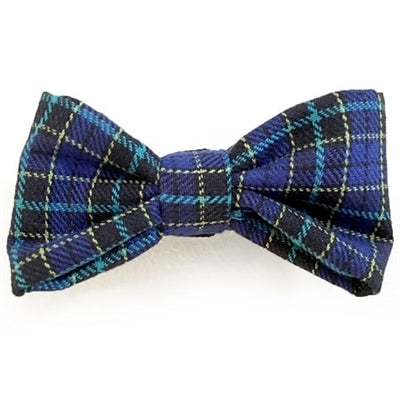 Blue & Black Plaid Dog Bowtie