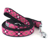 The Worthy Dog Bias Plaid Hot Pink Collar & Lead Collection
